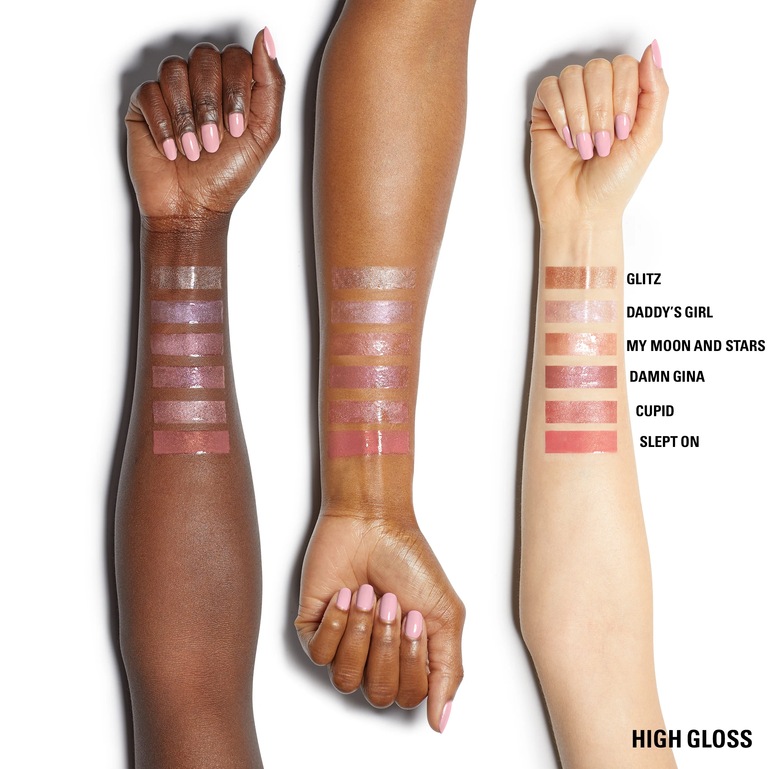 Brillo de labios de alto brillo con destellos multidimensionales