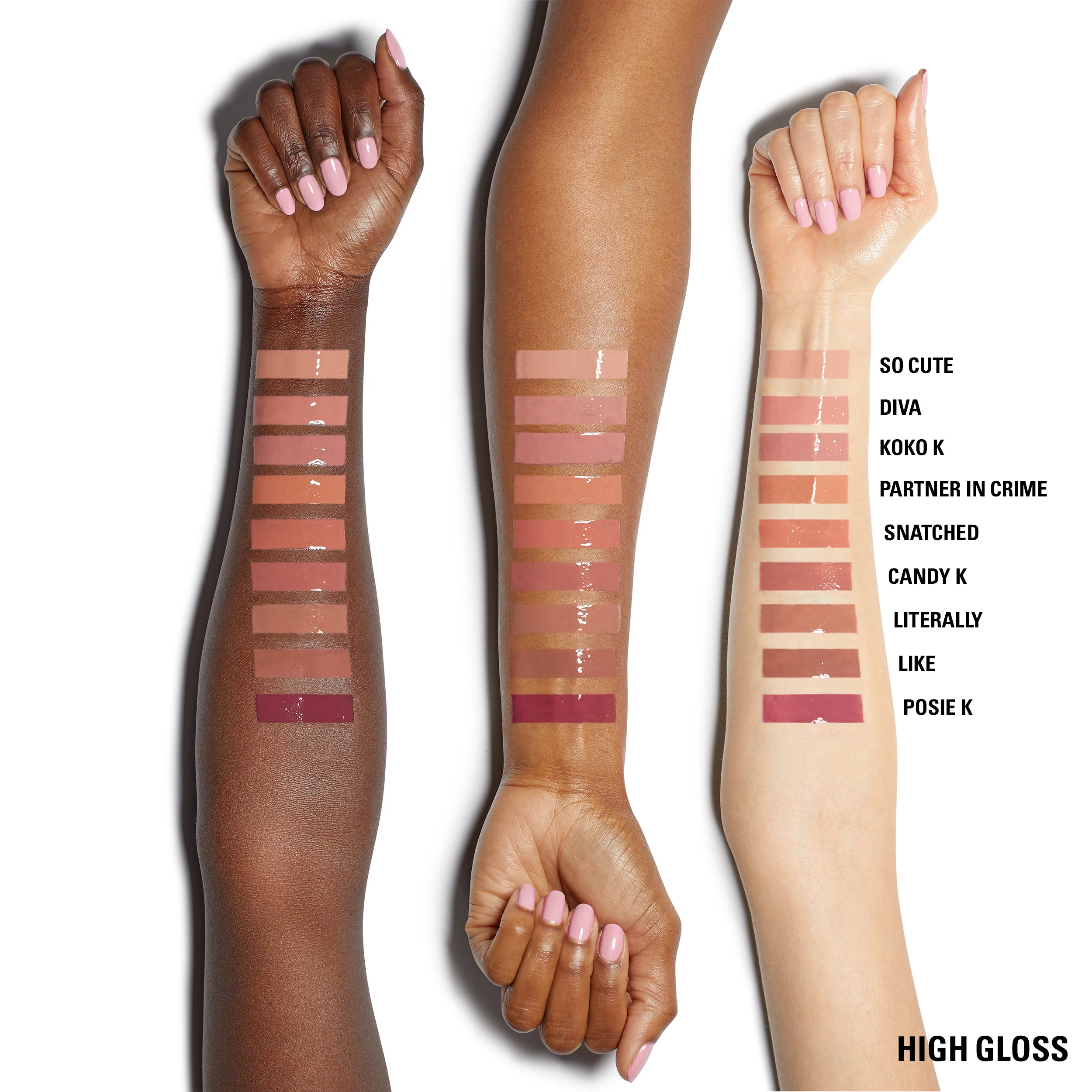 Brillo de labios de alto brillo con destellos multidimensionales