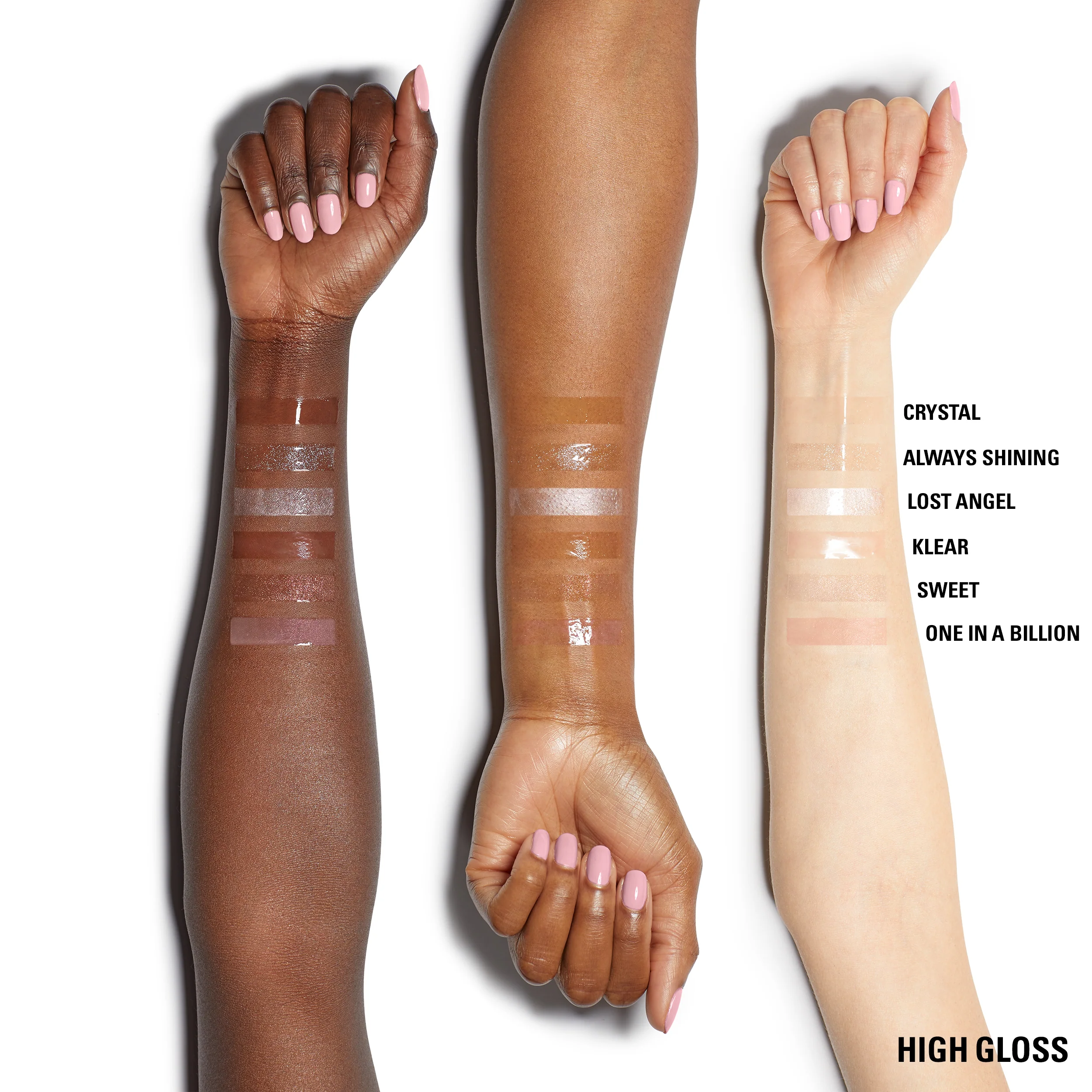 Brillo de labios de alto brillo con destellos multidimensionales