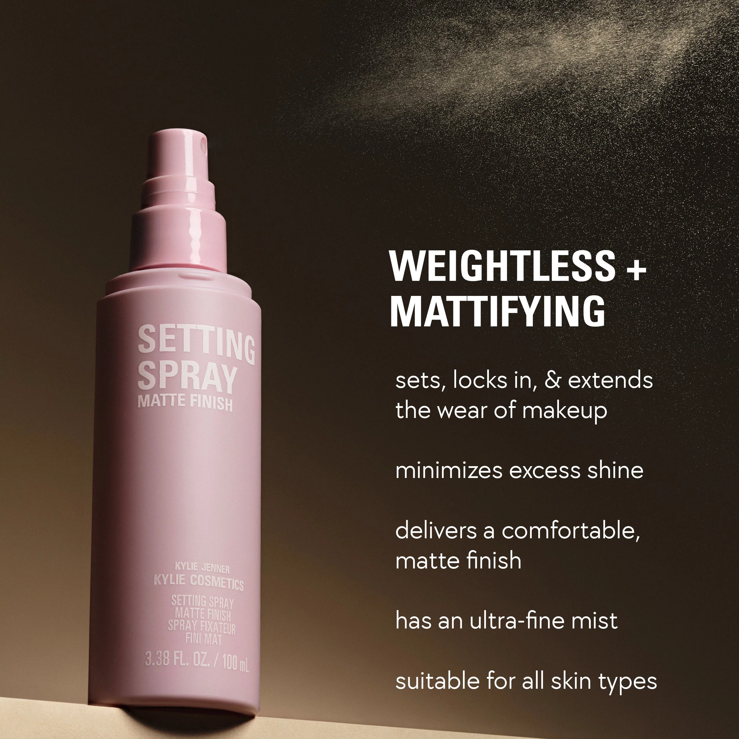 Setting Spray matifierande ultrafin mist för makeup som håller hela dagen